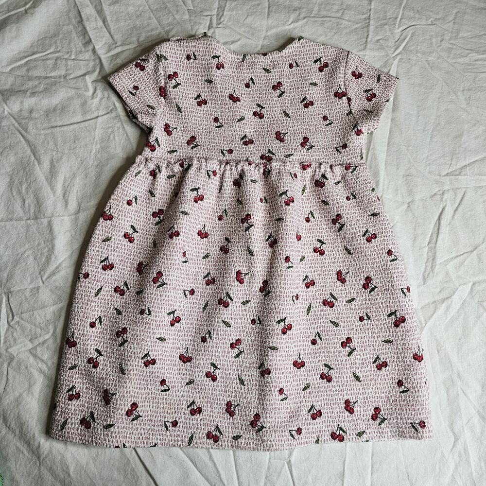 Zara Baby Girl Cherry Short Sleeve Dress 3-4 Years - Picture 5 of 5